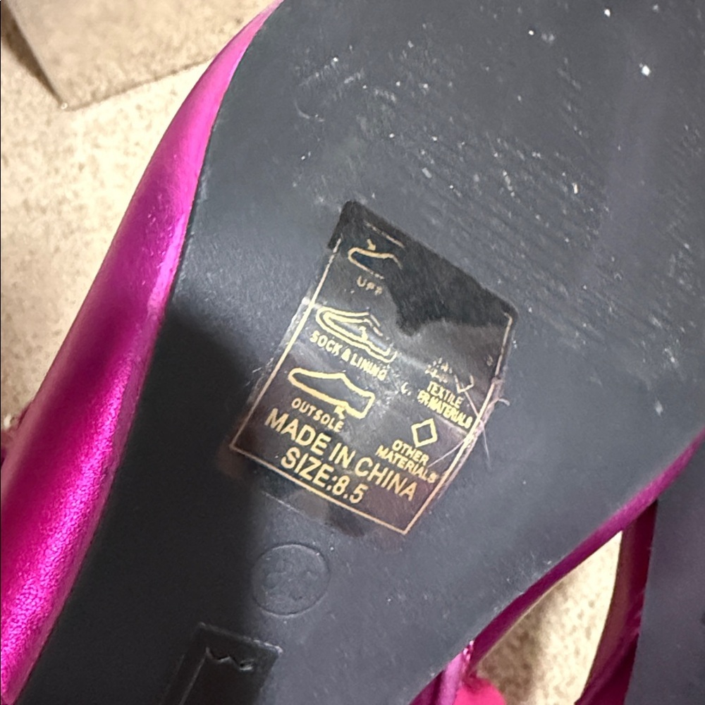 Fuchsia Sequin Heeled Boots - Picture 12 of 14